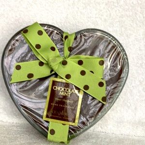 ScentAtions Mint Chocolate 3 Wick Heart Candle, New In Plastic